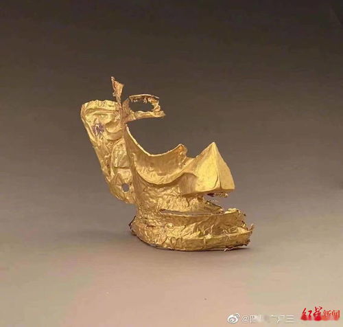 up主复刻金面具金杖 出圈 三星堆 手工艺品无损文物著作权
