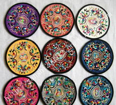 贵州苗族刺绣小杯垫 丝质工艺品中的民族文化瑰宝